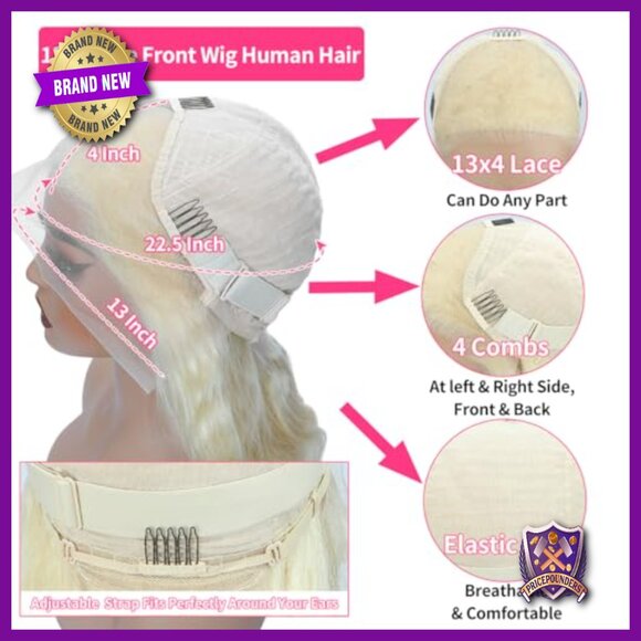 13x4 HD Lace Front Wig Human Hair 200% Density 10 Inch Glueless main image 4